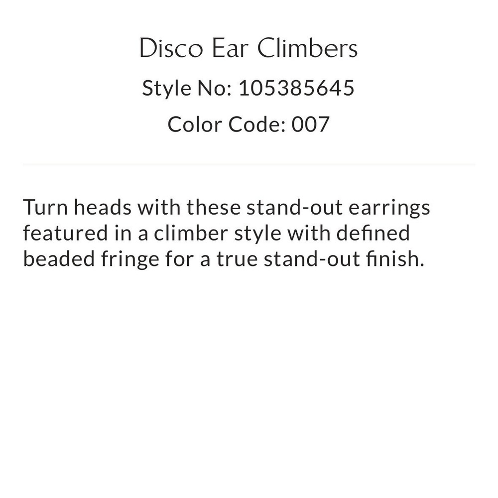 Free People Disco Ear Climbers Gold Tone fringe boho party evening indie new - Picture 3 of 7